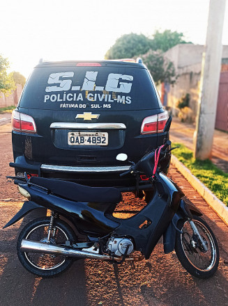 Motocicleta que havia sido furtada no dia 22 de abril; Foto: Divulgação/PC