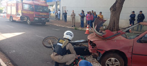 Ação do Maio Amarelo simula acidente grave no centro de Dourados
