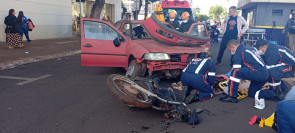 Ação do Maio Amarelo simula acidente grave no centro de Dourados