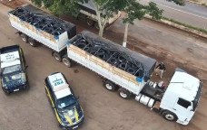 Carreta com aproximadamente 320 pneus contrabandeados é apreendida na BR-163