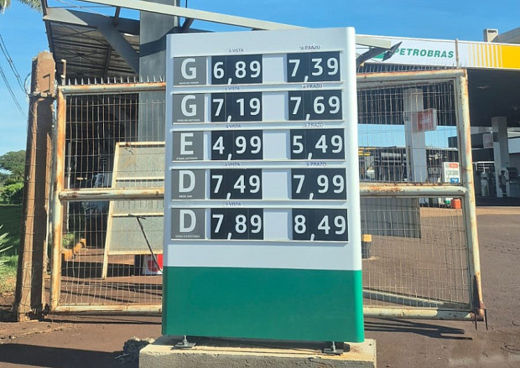 Preço médio da gasolina sobe 5,1% e do diesel quase 18% em Dourados