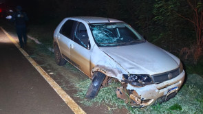 Colisão frontal entre Douradina e Panambi mata motociclista e deixa idosa em estado grave