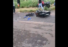Motociclista fica em estado grave após acidente em cruzamento de Dourados
