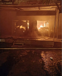 Fogo atinge centro comercial em Pedro Juan e perícia descarta curto-circuito