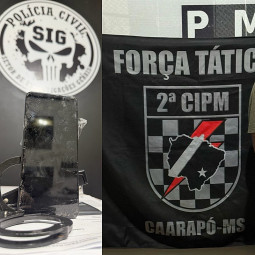 Trio é preso em flagrante por roubo de celular em Caarapó