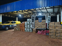 Veículo é apreendido com carga de produtos contrabandeados avaliada em quase R$ 180 mil