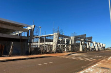 Moderno e funcional, novo receptivo do aeroporto ganha forma em Dourados