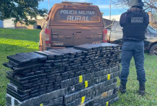 Carro parado "denuncia" tráfico e homem é preso com 334 quilos de maconha