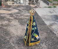 Imagem de Nossa Senhora furtada de igreja é recuperada pela polícia