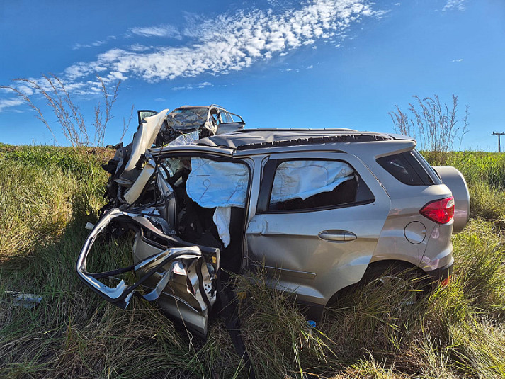 Colisão frontal deixa 3 mortos na BR-463 entre Dourados e Ponta Porã