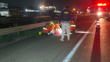 Homem de 56 anos é atropelado ao tentar atravessar a BR-163 em Dourados