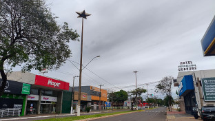 Domingo de céu nublado e máxima não passa dos 20ºC em Dourados