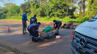 Gestante de 30 anos sofre fratura no nariz após acidente na Via Parque