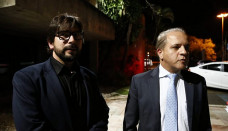 Giancarlo e Coronel David, após reunião na Segov (Foto: Leonardo de França)