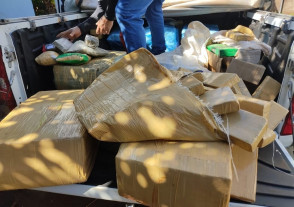 Defron apreende 350kg de maconha, espingarda e dinheiro em Ponta Porã; 3 são presos