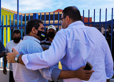 Vereador Cemar durante entrega de Ceim no Parque das Nações I; Foto: Divulgação/Assessoria