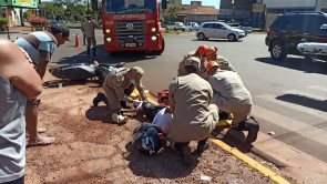 Mãe e filho ficam feridos em acidente na Marcelino Pires