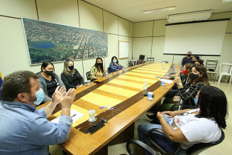 No “Café com o Presidente”, Laudir recebeu agentes comunitárias de saúde e discutiu melhorias nas condições de trabalho da categoria; Foto: Valdenir Rodrigues/CMD