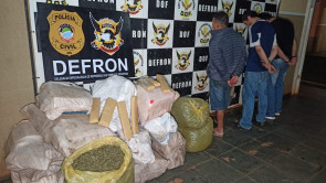Defron apreende mais de 350 quilos de drogas em oficina desativada na fronteira