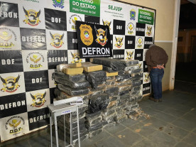 Defron apreende quase 800kg de maconha em contêiner em Dourados