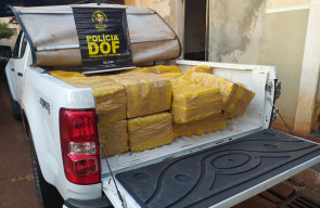DOF apreende caminhonete com mais de 1 tonelada de maconha em Dourados