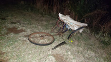 Ciclista não foi identificado, pois estava sem documento; Fotos: Divulgação/Ligado Na Redação