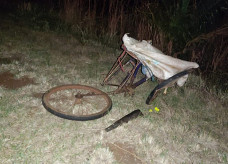 Ciclista não foi identificado, pois estava sem documento; Fotos: Divulgação/Ligado Na Redação