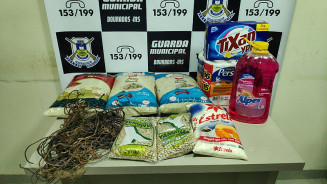 Guarda ainda conseguiu recuperar os produtos furtados; Foto: Divulgação/GMD