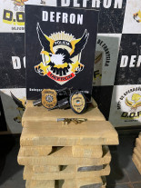 Durante curso, Defron apreende mais de 202 quilos de drogas na fronteira; 2 foram presos