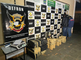 Durante curso, Defron apreende mais de 202 quilos de drogas na fronteira; 2 foram presos