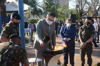 Cerimônia ocorreu na Praça Antônio João; Foto: Divulgação/Assecom