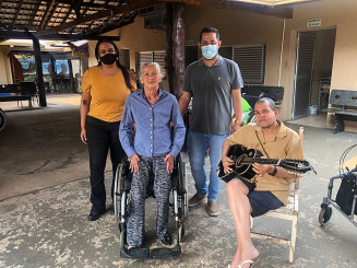 Vereador Jânio Miguel visitou o Lar do Idoso essa semana; Foto: Divulgação/Assessoria