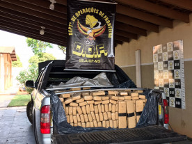 Jovem de 18 anos é preso pelo DOF com aproximadamente 1t de maconha na MS-156