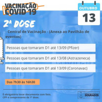 Vacinação contra a Covid acontece em 2 pontos; veja os locais e horários