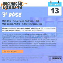 Vacinação contra a Covid acontece em 2 pontos; veja os locais e horários