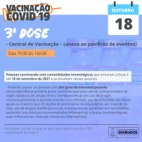 Covid-19: Vacinação acontece na Central e em 2 postos nesta segunda