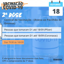 Covid-19: Vacinação acontece na Central e em 2 postos nesta segunda