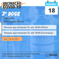Covid-19: Vacinação acontece na Central e em 2 postos nesta segunda