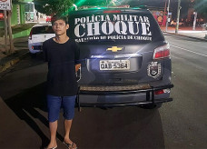 Evaldo foi preso pelo Batalhão de Choque da PM de MS — Foto: BPChoque/TV Morena