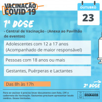 Vacinação contra a Covid-19 acontece na Central da Vacina neste sábado