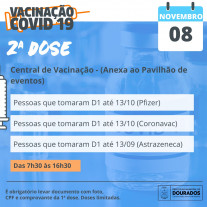 Central da Vacina aplica doses 1, 2 e 3 nesta segunda-feira