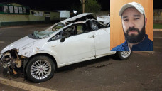 David estava sozinho no carro e morreu no local; Foto: Divulgação/Ponta Porã News