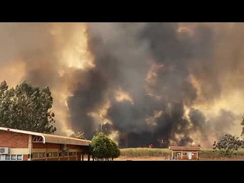 Fogo destrói lavouras em rodovia entre Dourados e Laguna Carapã