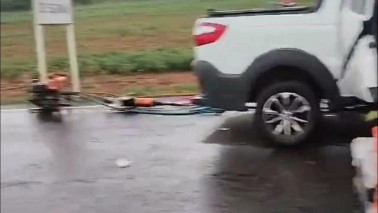 Imagens do acidente na MS-157 corrido nesta segunda