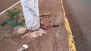 Mais um acidente com morte na Rua Coronel Ponciano.em frente ao Douradão.Vem com o Bronkaaaaaa